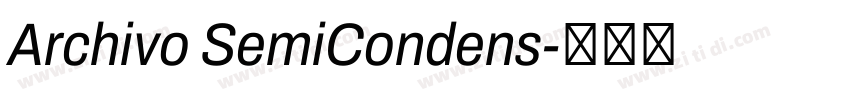 Archivo SemiCondens字体转换